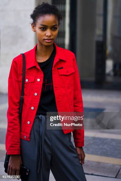 Guest attends at Giambattista Valli fashion show in Paris Fashion Week Fall/Winter 2018/19 on 5 March 2018, Paris, France.