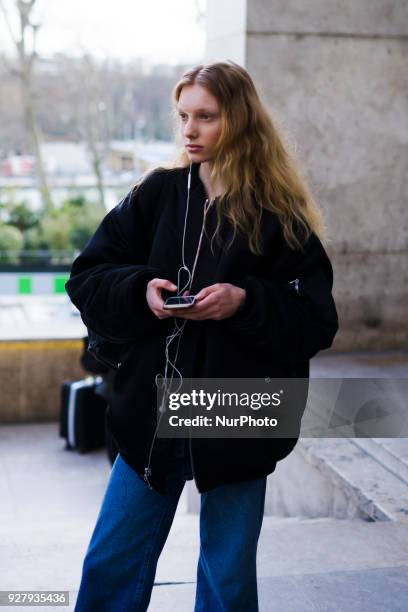 Guest attends at Giambattista Valli fashion show in Paris Fashion Week Fall/Winter 2018/19 on 5 March 2018, Paris, France.