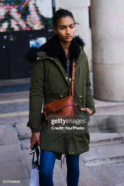 Guest attends at Giambattista Valli fashion show in Paris Fashion Week Fall/Winter 2018/19 on 5 March 2018, Paris, France.