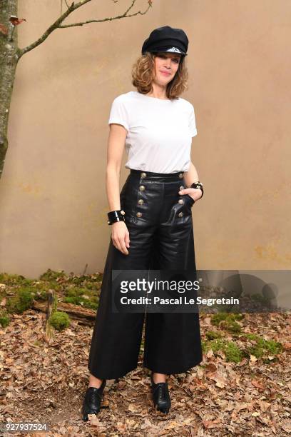 Marie Baumer attends the Chanel show as part of the Paris Fashion Week Womenswear Fall/Winter 2018/2019 at Le Grand Palais on March 6, 2018 in Paris,...