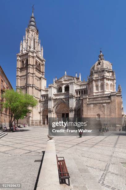 cathedral santa maria, unesco world heritage site, toledo, castile-la mancha, spain - toledo cathedral stock pictures, royalty-free photos & images