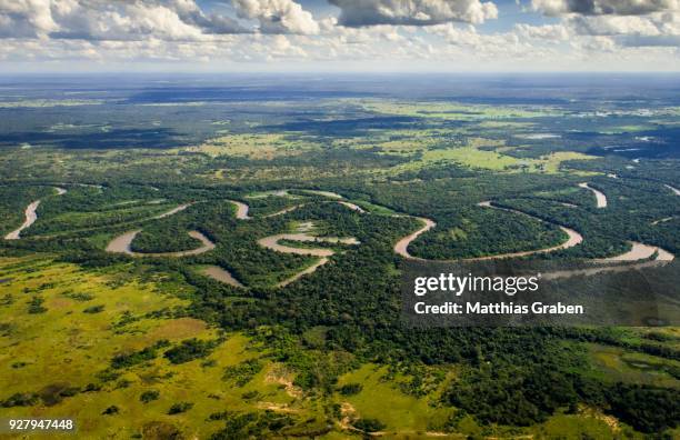 rio aquidauana, pantanal, mato grosso do sul, brazil - pantanal wetlands foto e immagini stock