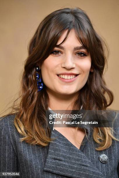 Alma Jodorowsky attends the Chanel show as part of the Paris Fashion Week Womenswear Fall/Winter 2018/2019 at Le Grand Palais on March 6, 2018 in...