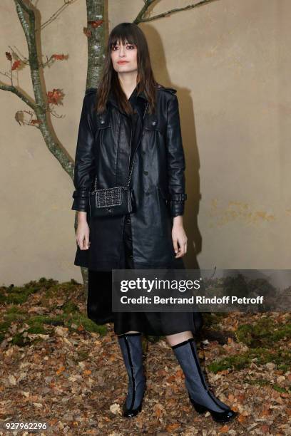 Clara Luciani attends the Chanel show as part of the Paris Fashion Week Womenswear Fall/Winter 2018/2019 on March 6, 2018 in Paris, France.