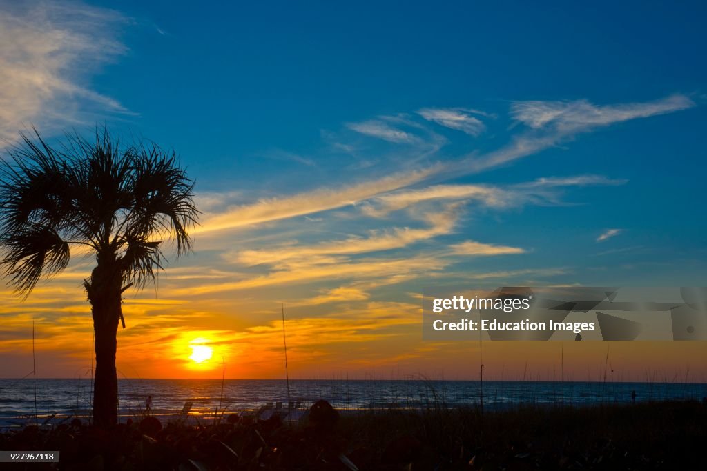 Florida, Sarasota, Crescent Beach, Siesta Key, Sunset