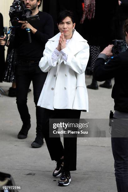 Singer Jam Hsiao attends the Chanel show as part of the Paris Fashion Week Womenswear Fall/Winter 2018/2019 on March 6, 2018 in Paris, France.