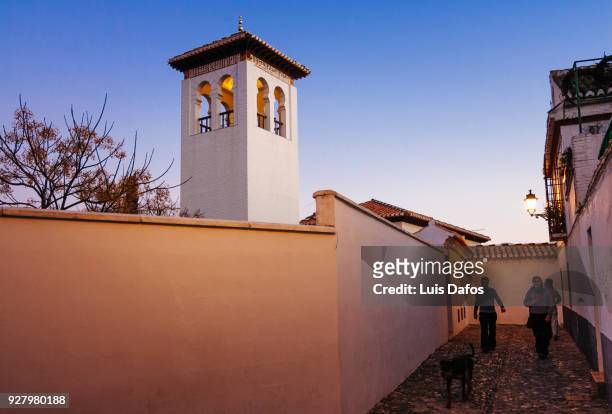 albaicin mosque - albaicín stock pictures, royalty-free photos & images