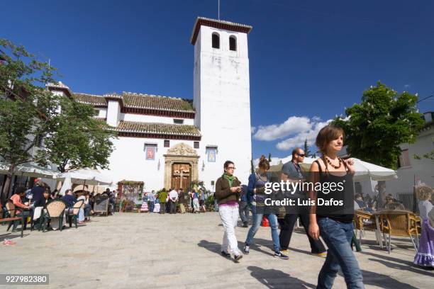 albaicin old town in granada - albaicín stock pictures, royalty-free photos & images