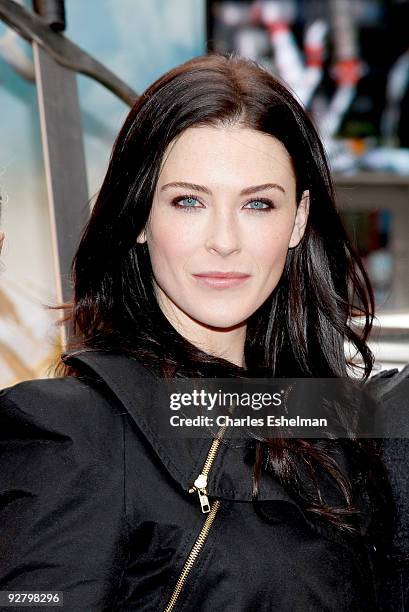 Actress Bridget Regan attends the "Legend of The Seeker" The Sword of Truth unveiling at Military Island, Times Square on November 5, 2009 in New...
