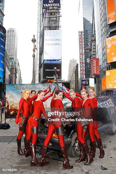 Mord' Siths attend the "Legend of The Seeker" The Sword of Truth unveiling at Military Island, Times Square on November 5, 2009 in New York City.