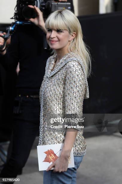 Cecile Cassel attends the Chanel show as part of the Paris Fashion Week Womenswear Fall/Winter 2018/2019 on March 6, 2018 in Paris, France.