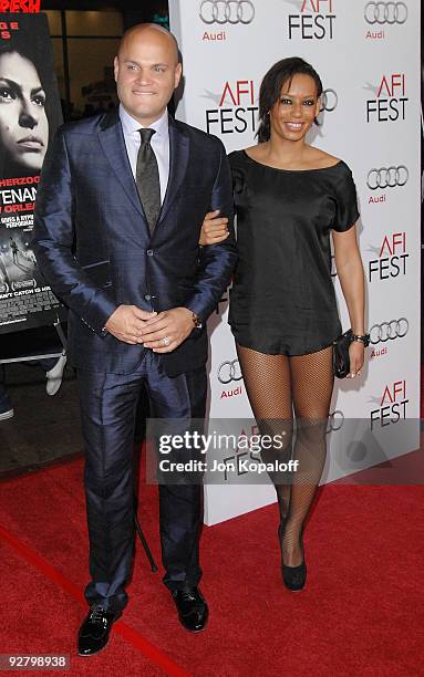 Producer Stephen Belafonte and wife Melanie Brown, aka Mel B arrive at AFI Fest 2009 - "Bad Lieutenant: Port Of Call New Orleans" Los Angeles...