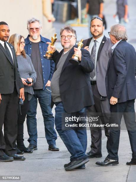 Guillermo del Toro is seen arriving at the 'Jimmy Kimmel Live' on March 05, 2018 in Los Angeles, California.