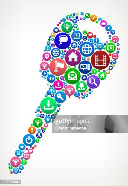 car keys internet communication technology icon pattern - talking to camera studio stock illustrations