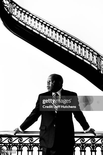 Congressman John Lewis is photographed in his offices in the Canon House office building on March 17, 2009 in Washington, D.C. The former Big Six...