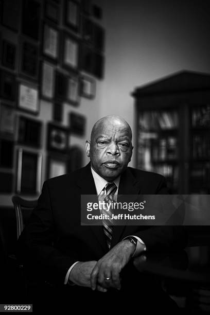 Congressman John Lewis is photographed in his offices in the Canon House office building on March 17, 2009 in Washington, D.C. The former Big Six...