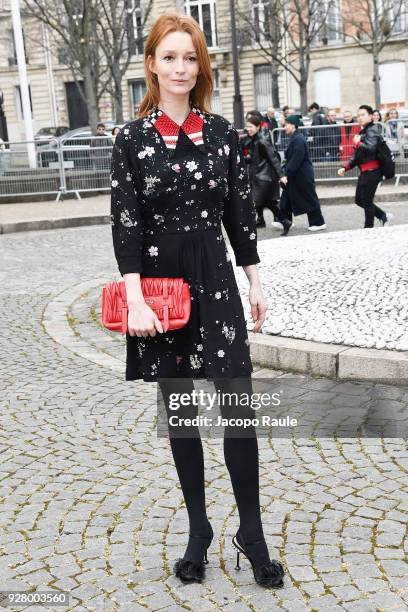 Audrey Marnay is seen arriving at Chanel Fashion Show during the Paris Fashion Week Womenswear Fall/Winter 2018/2019 on March 6, 2018 in Paris,...