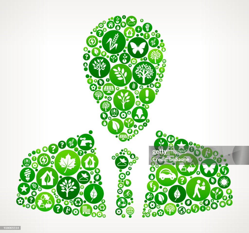 Busienssman Nature and Environmental Conservation Icon Pattern