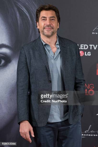 Javier Bardem attends the 'Loving Pablo' Photocall at Melia Serrano Hotel in Madrid on March 6, 2018