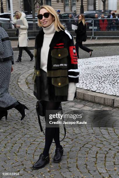 Alexandra Golovanoff attends the Miu Miu show as part of the Paris Fashion Week Womenswear Fall/Winter 2018/2019 on March 6, 2018 in Paris, France.