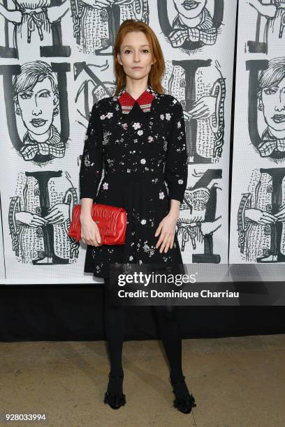 Audrey Marnay attends the Miu Miu show as part of the Paris Fashion Week Womenswear Fall/Winter 2018/2019 on March 6, 2018 in Paris, France.