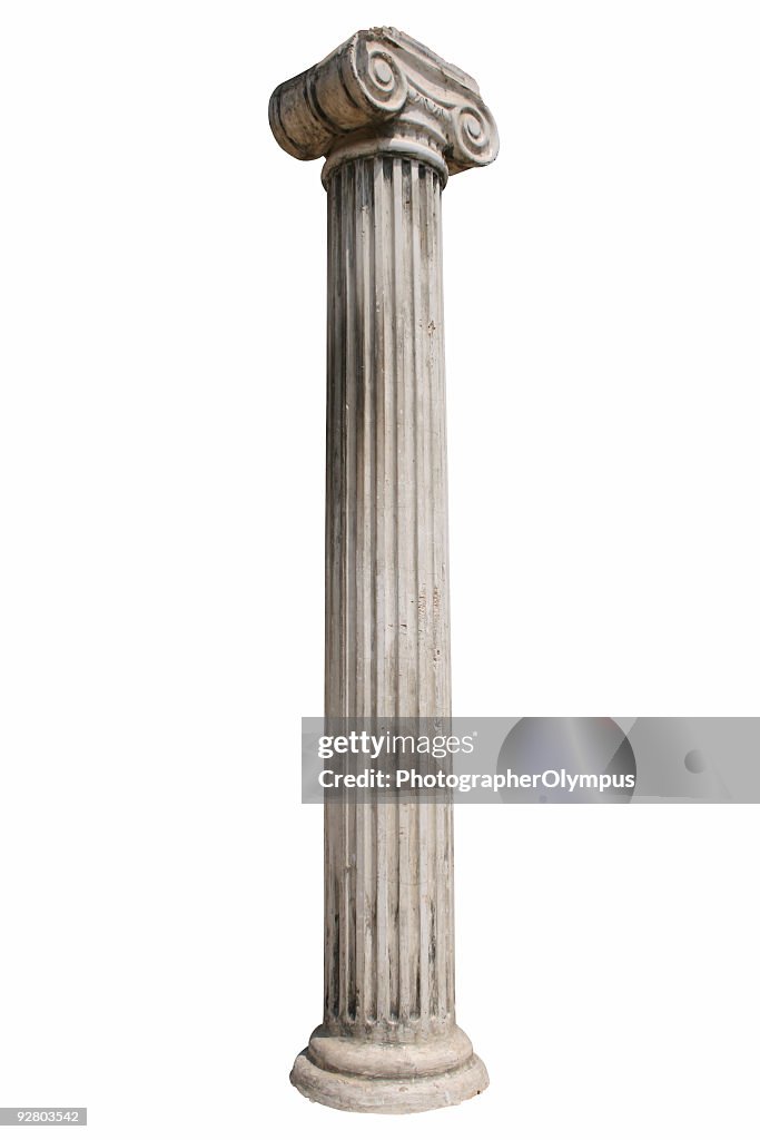 Columna en blanco aislado