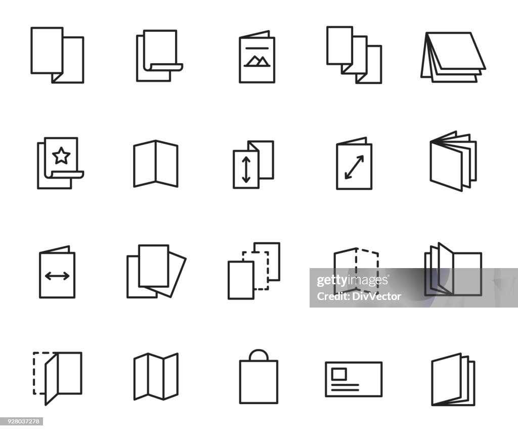 Flyer icon set