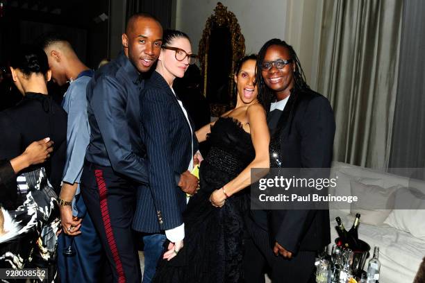 Jae Joseph, Jenna Lyons, Racquel Chevremont and Mickalene Thomas attend Mickalene Thomas and Racquel Chevremont Present Deux Femme Noirs at The...