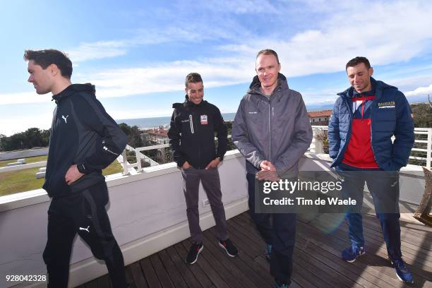 Tom Dumoulin of The Netherlands, Christopher Froome of Great Britain, Vincenzo Nibali of Italy, Fabio Aru of Italy attends the 53rd Tirreno-Adriatico...