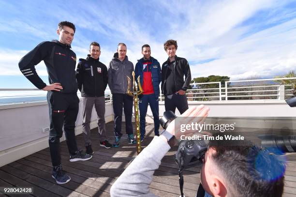 Tom Dumoulin of The Netherlands, Peter Sagan of Slovakia, Christopher Froome of Great Britain, Vincenzo Nibali of Italy, Fabio Aru of Italy attends...