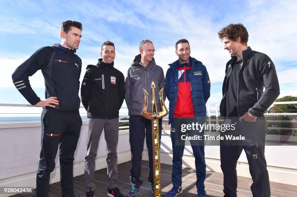 Tom Dumoulin of The Netherlands, Peter Sagan of Slovakia, Christopher Froome of Great Britain, Vincenzo Nibali of Italy, Fabio Aru of Italy attends...