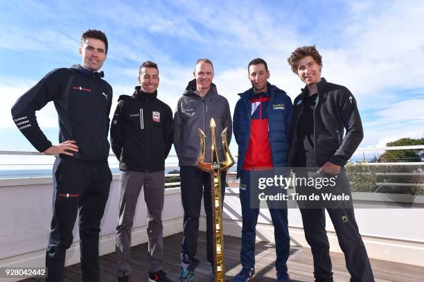 Tom Dumoulin of The Netherlands, Peter Sagan of Slovakia, Christopher Froome of Great Britain, Vincenzo Nibali of Italy, Fabio Aru of Italy attends...