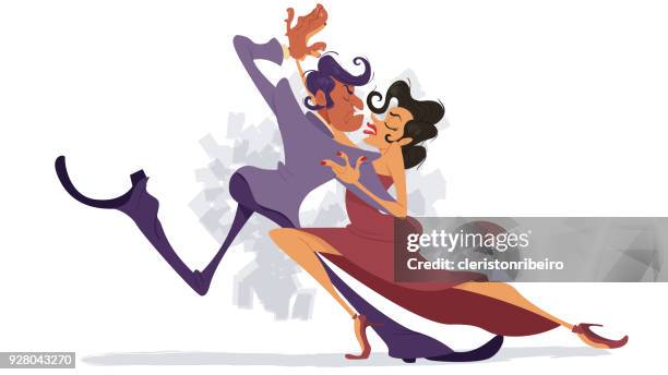 ilustrações de stock, clip art, desenhos animados e ícones de dancing couple - tango