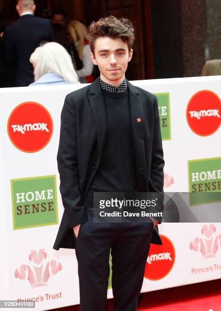Nathan Sykes attends 'The Prince's Trust' and TKMaxx with Homesense Awards at The London Palladium on March 6, 2018 in London, England.