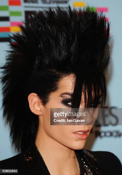 Bill Kaulitz arrives for the 2009 MTV Europe Music Awards held at the O2 Arena on November 5, 2009 in Berlin, Germany.