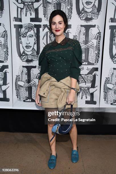 Victoria Ceridono attends the Miu Miu show as part of the Paris Fashion Week Womenswear Fall/Winter 2018/2019 on March 6, 2018 in Paris, France.