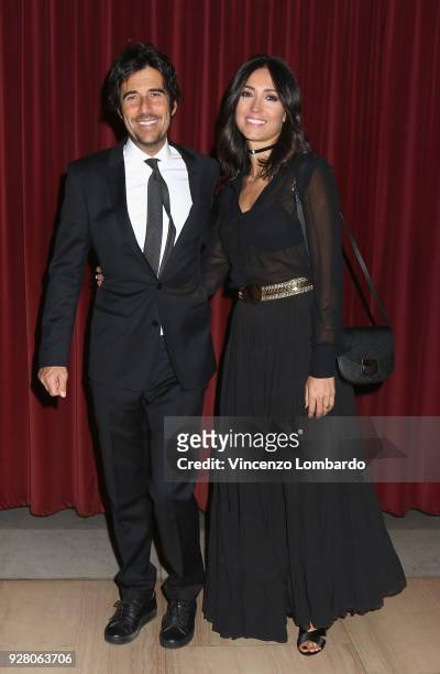 Guido Maria Brera and Caterina Balivo attend the 1st Wondy Award on March 5, 2018 in Milan, Italy.