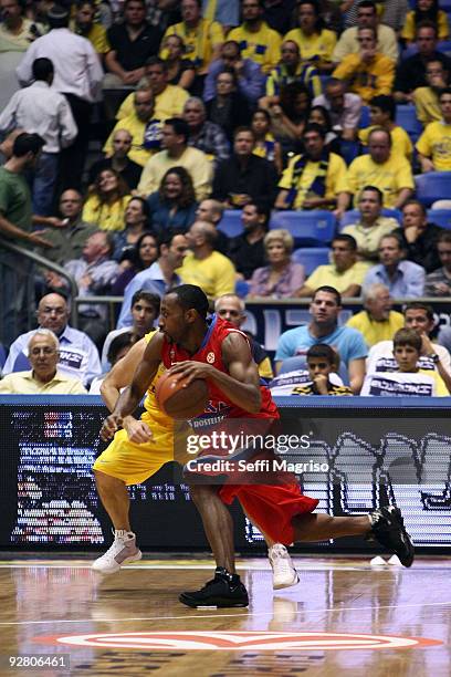 Holden, #10 of CSKA Moscow in action during the Euroleague Basketball Regular Season 2009-2010 Game Day 3 between Maccabi Electra Tel Aviv vs CSKA...