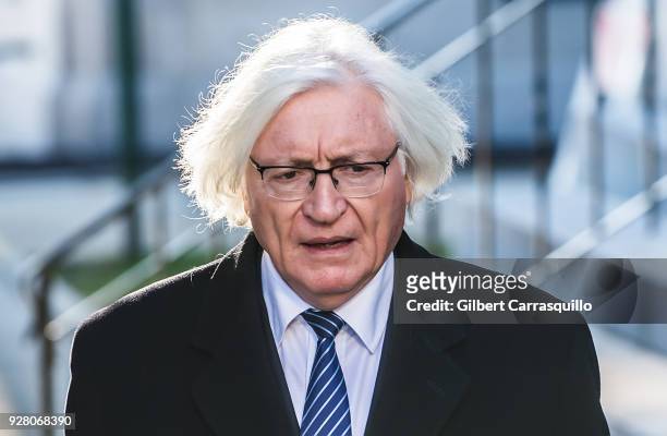 Attorney Thomas Mesereau arrives at Montgomery County Courthouse for retrial hearing on March 6, 2018 in Norristown, Pennsylvania.