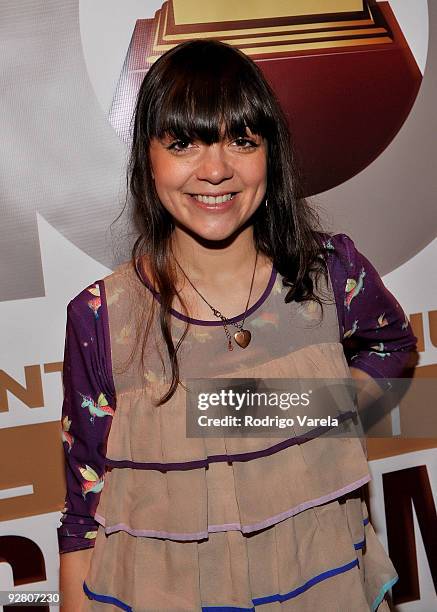 Musician/singer Natalie Lafourcade attends the 10th Annual Latin GRAMMY Awards Univision Radio Remotes Day 3 held at the Mandalay Bay Events Center...
