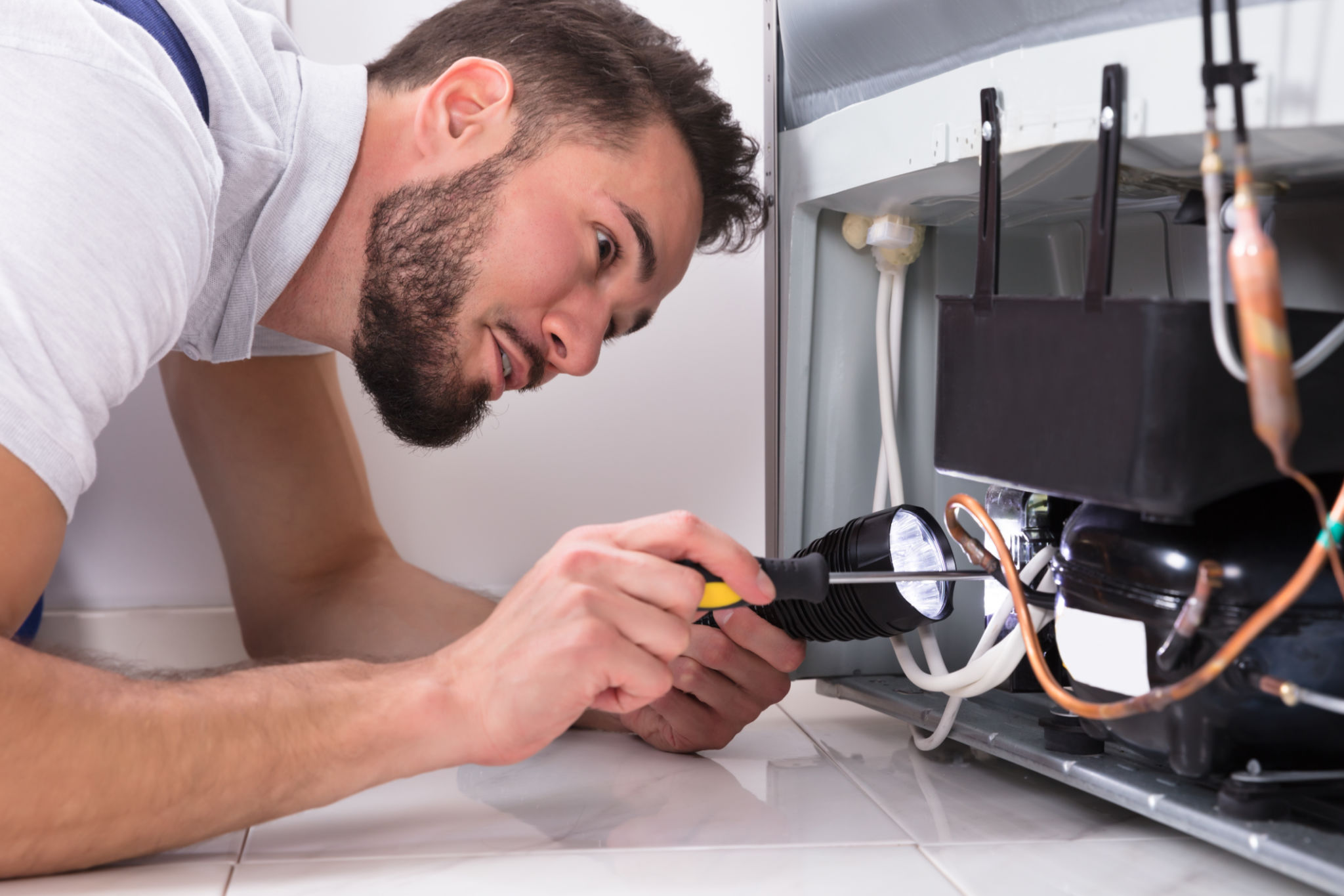 fixing fridge leak