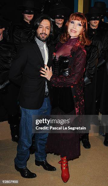 Choregraph Rafael Amargo poses with dancer Rafaela during the "Zoro" Gala Premiere at Folies Bergeres on November 5, 2009 in Paris, France.