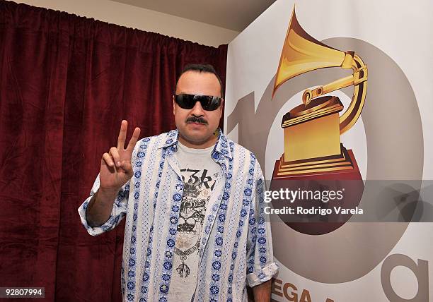 Singer Pepe Aguilar attends the 10th Annual Latin GRAMMY Awards Univision Radio Remotes Day 3 held at the Mandalay Bay Events Center on November 4,...
