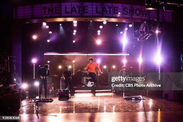 Albert Hammond Jr. Performs during "The Late Late Show with James Corden," Monday, March 5, 2018 On The CBS Television Network.