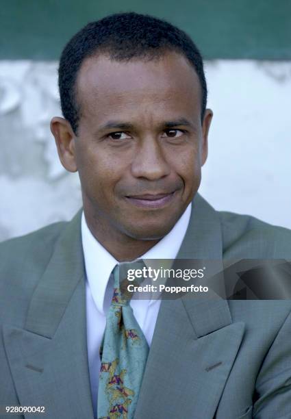 Fulham manager Jean Tigana watches from the sidelines during the Pre-Season Friendly match against India at Craven Cottage, in Fulham, London on July...