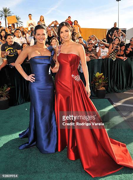 Barbara Bermudo and Actress Giselle Blondet attends the 10th Annual Latin GRAMMY Awards held at the Mandalay Bay Events Center on November 5, 2009 in...