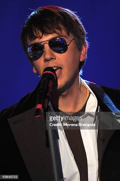 Giacomo Celentano performs at the Scalo 76 Talent TV Show on November 5, 2009 in Milan, Italy.