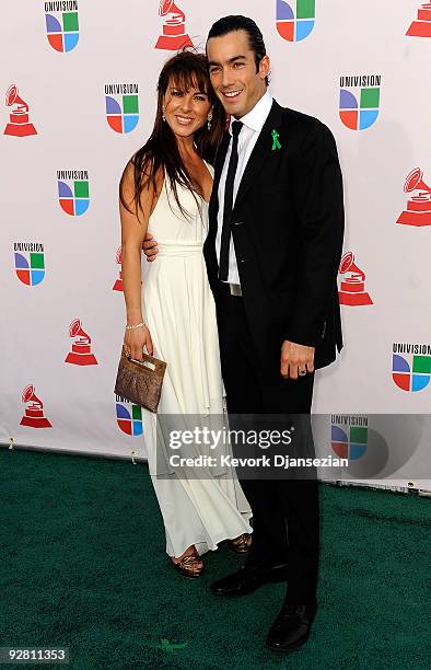 Actress Kate del Castillo and actor Aaron Diaz arrive at the 10th annual Latin GRAMMY Awards held at Mandalay Bay Events Center on November 5, 2009...