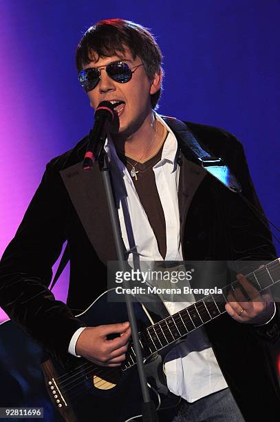 Giacomo Celentano performs at the Scalo 76 Talent TV Show on November 5, 2009 in Milan, Italy.