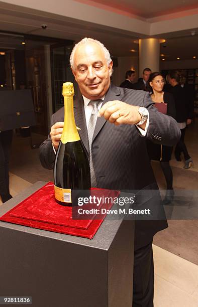 Businessman Sir Philip Green attends the Krug MIND Share charity auction, at Christie's on November 5, 2009 in London, England.